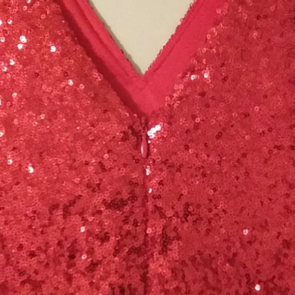 Lac Bleu red sequins dress - Picture 3 of 4